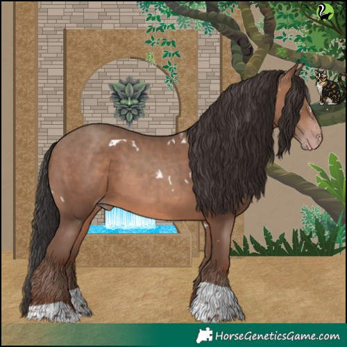 Horse Color:White Spotted Sable Champagne Tobiano