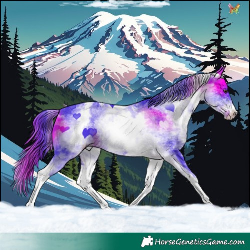 Horse Color:Watercolor White Spotted Liver Chestnut 