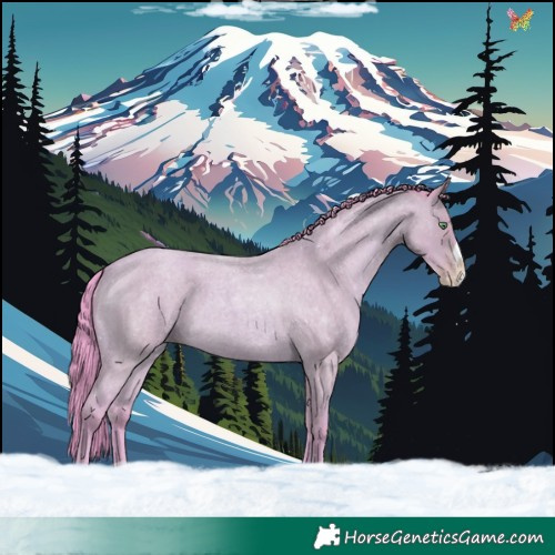 Horse Color:Watercolor Amber Champagne Roan Frame