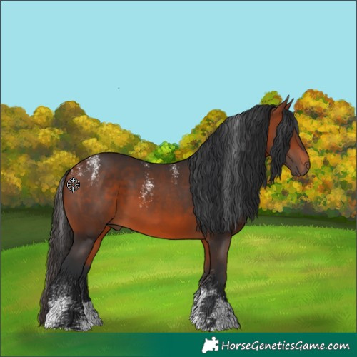 Horse Color:Powder White Bay