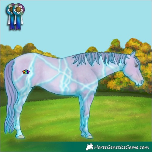 Horse Color:Thunderstruck Watercolor Buckskin Chinchilla Pearl