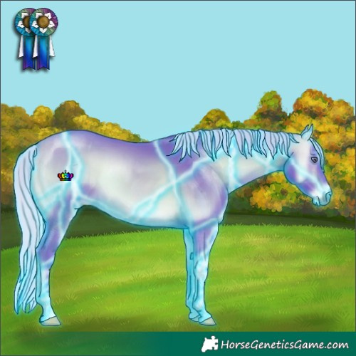 Horse Color:Thunderstruck Watercolor Silver Buckskin Chinchilla Onyx