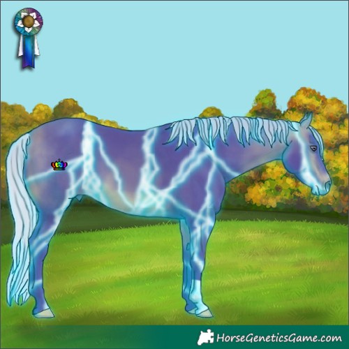 Horse Color:Thunderstruck Watercolor Silver Buckskin Chinchilla 