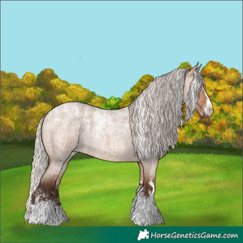 Horse Color:Powder White Silver Brown Roan Dun 