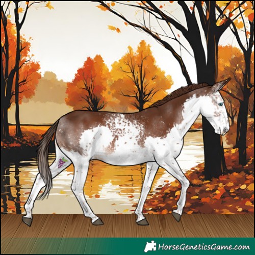 Horse Color:White Spotted Liver Chestnut Splash