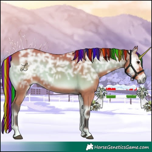 Horse Color:Painted Bay Ice Onyx 