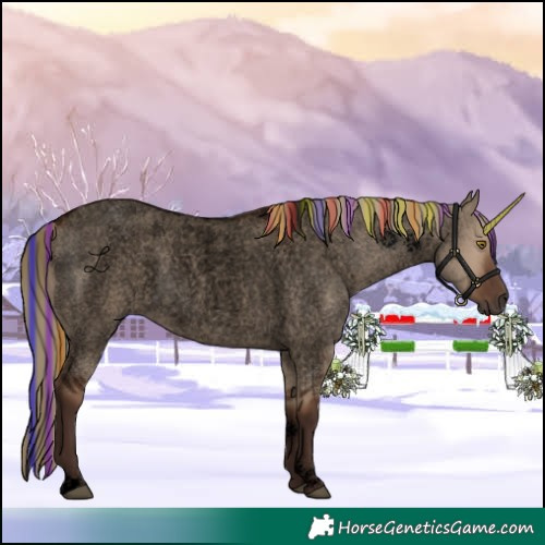 Horse Color:Void Painted Liver Red Dun Roan Rabicano 