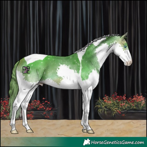 Horse Color:Watercolor Bay Splash Tobiano Varnish