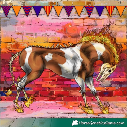Horse Color:Bay Tobiano 