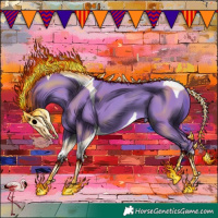 Horse Color:Watercolor Classic Champagne Tobiano 