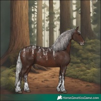 Horse Color:Powder White Silver Brown