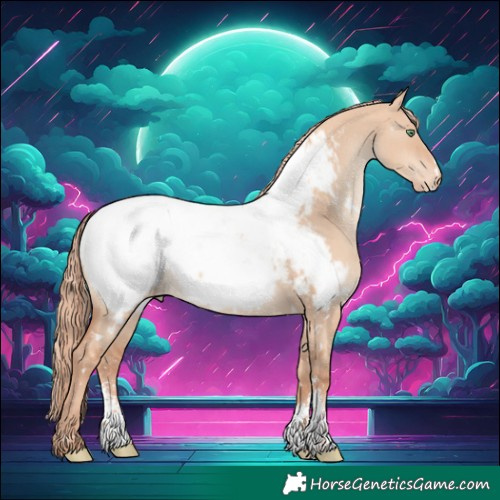 Horse Color:White Spotted Gold Champagne Dun Sabino Appaloosa Rabicano 
