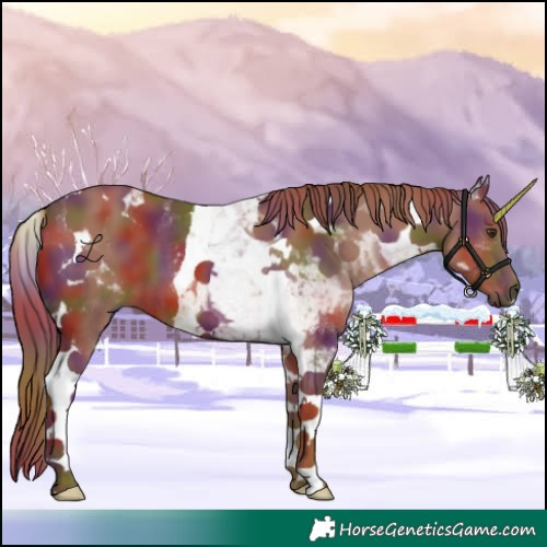 Horse Color:Nacre Chestnut Tobiano 