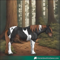 Horse Color:Liver Chestnut Tobiano 