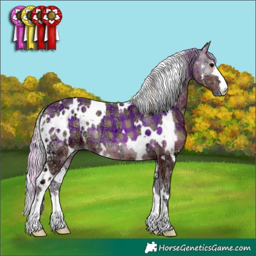 Horse Color:Plaid  White Spotted Silver Blue Onyx Ice 