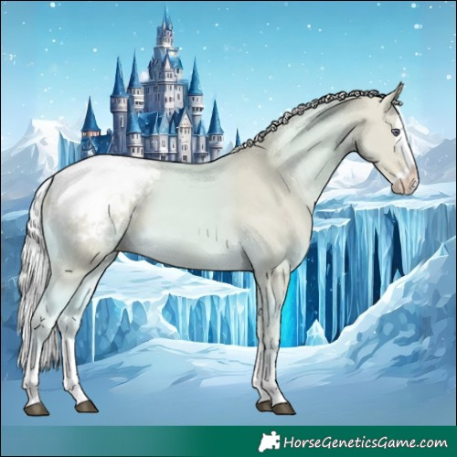 Horse Color:Watercolor Palomino Chinchilla Splash Snowcap 