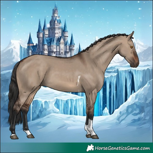 Horse Color:Brown Dun Tobiano Rabicano