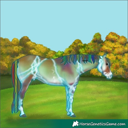 Horse Color:Painted Thunderstruck Bay Onyx Sabino