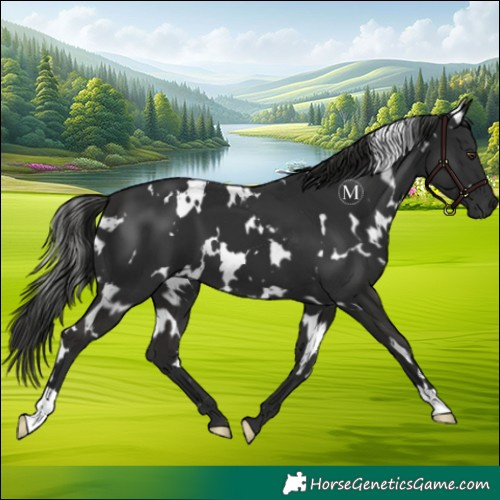 Horse Color:White Spotted Liver Chestnut
