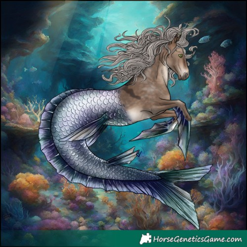 Horse Color:Silver Brown Dun Tobiano Rabicano