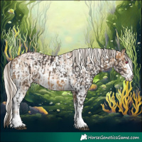 Horse Color:White Spotted Brown Tobiano Snowflake VarnishRabicano and Chocolate Palomino Pearl Sabino Varnish Rabicano