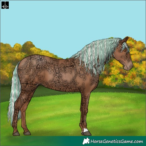 Horse Color:Painted Silver Black Ice Pearl 