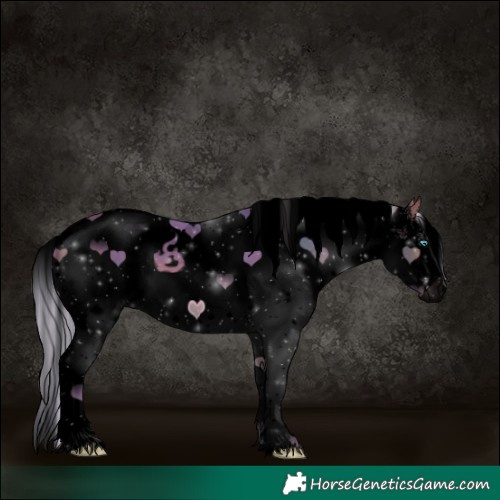 Horse Color:Void Watercolor White Spotted Silver Brown Splash 