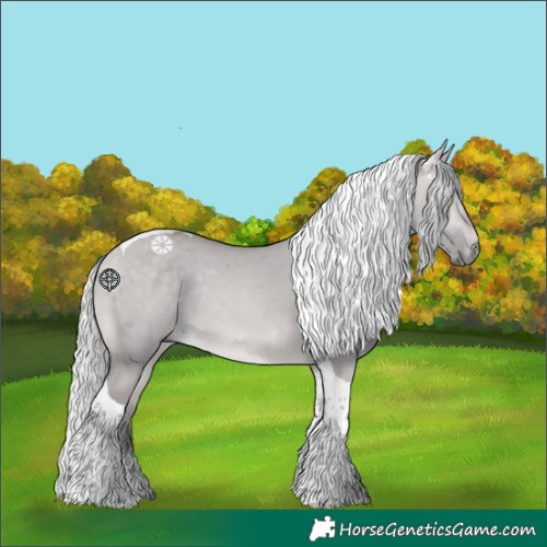 Horse Color:Platinum Silver Buckskin Dun Tobiano Rabicano 