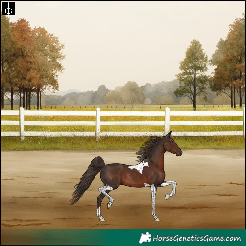 Horse Color:Liver Chestnut Tobiano Rabicano