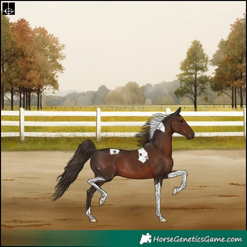 Horse Color:Liver Chestnut Tobiano Rabicano 