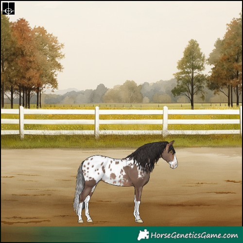 Horse Color:Sable Champagne Splash Skewed Appaloosa Rabicano 