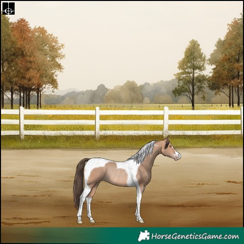 Horse Color:Amber Champagne Tobiano Rabicano 