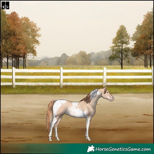 Horse Color:Gold Champagne Dun Tobiano Rabicano