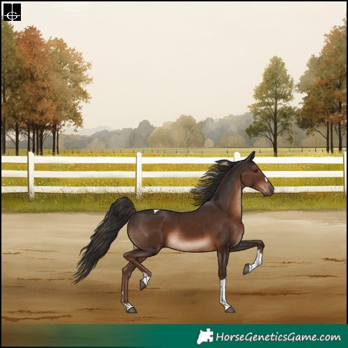 Horse Color:Liver Chestnut Tobiano Rabicano 