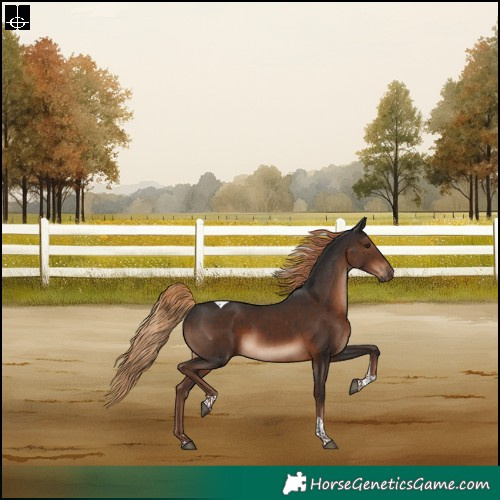 Horse Color:Liver Chestnut Tobiano Rabicano 