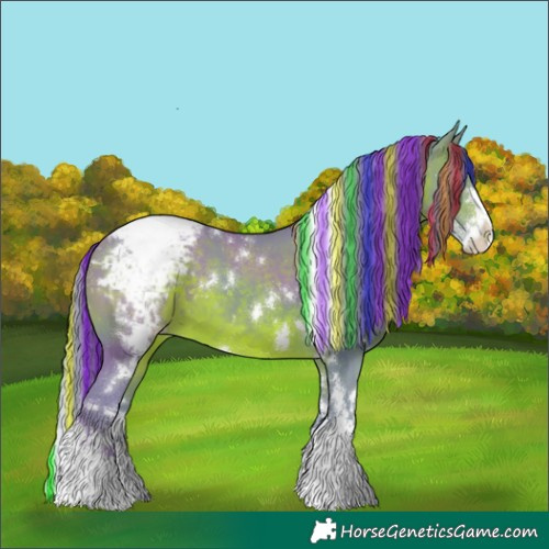 Horse Color:Painted Watercolor White Spotted Brown Splash Snowcap 