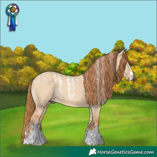 Horse Color:Powder White Red Dun 