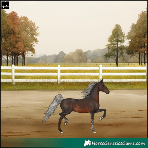 Horse Color:Silver Brown Tobiano Rabicano