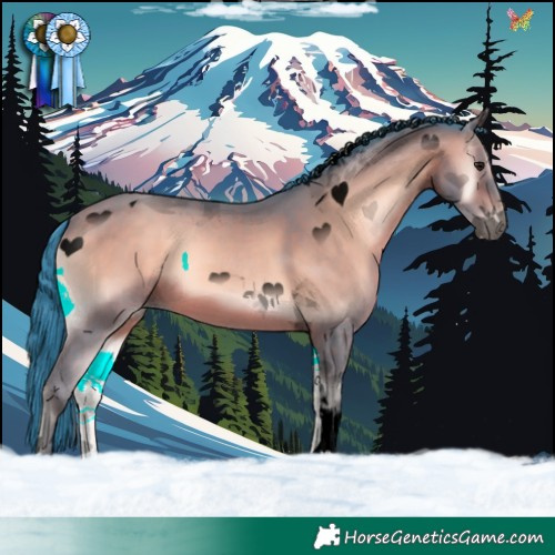 Horse Color:Void Watercolor Sable Champagne Onyx Tobiano