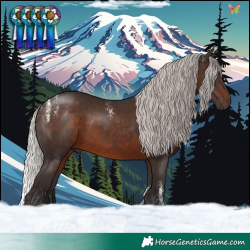 Horse Color:Powder White Silver Brown