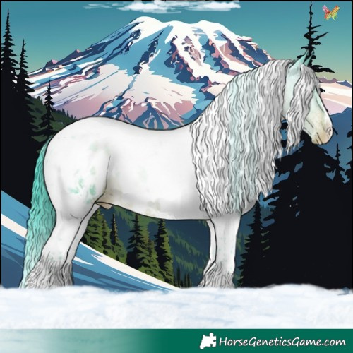 Horse Color:Watercolor White Spotted Liver Chestnut Tobiano Appaloosa