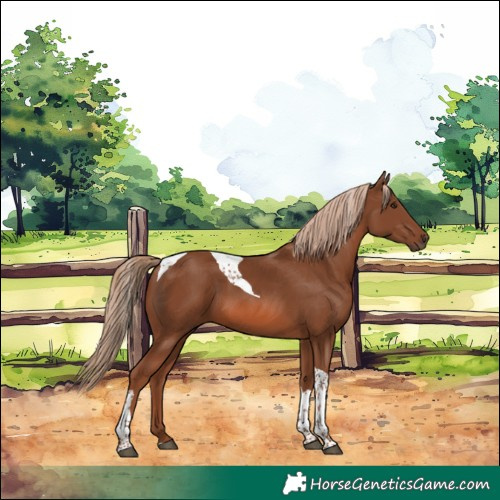 Horse Color:Chestnut Tobiano