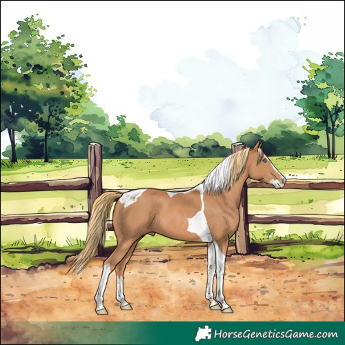 Horse Color:Chestnut Splash Tobiano