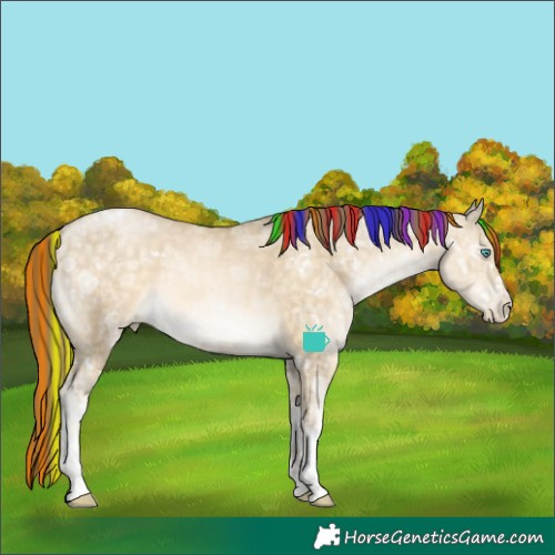 Horse Color:Painted White Spotted Buckskin Ice Pearl Dun 