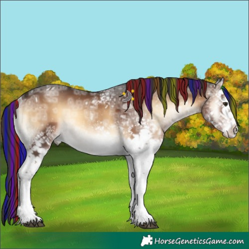Horse Color:Painted White Spotted Liver Red Onyx Ice