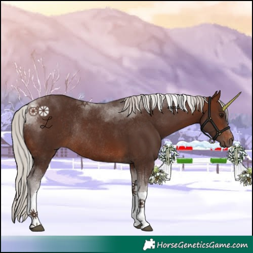 Horse Color:Silver Brown Tobiano Rabicano 