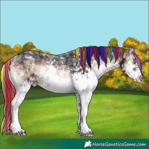 Horse Color:Painted White Spotted Brown Ice Onyx Sabino Splash