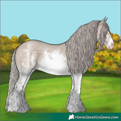 Horse Color:White Spotted Silver Brown Dun Sabino 