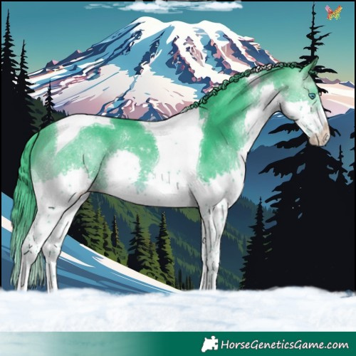 Horse Color:Watercolor Brown Splash Tobiano 