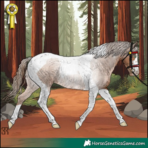 Horse Color:Brown Pearl Tobiano Rabicano 